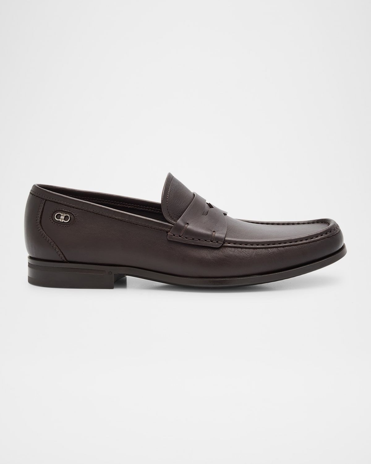 Men & apos;s Athen Leather Moc-Toe Penny Loafers
