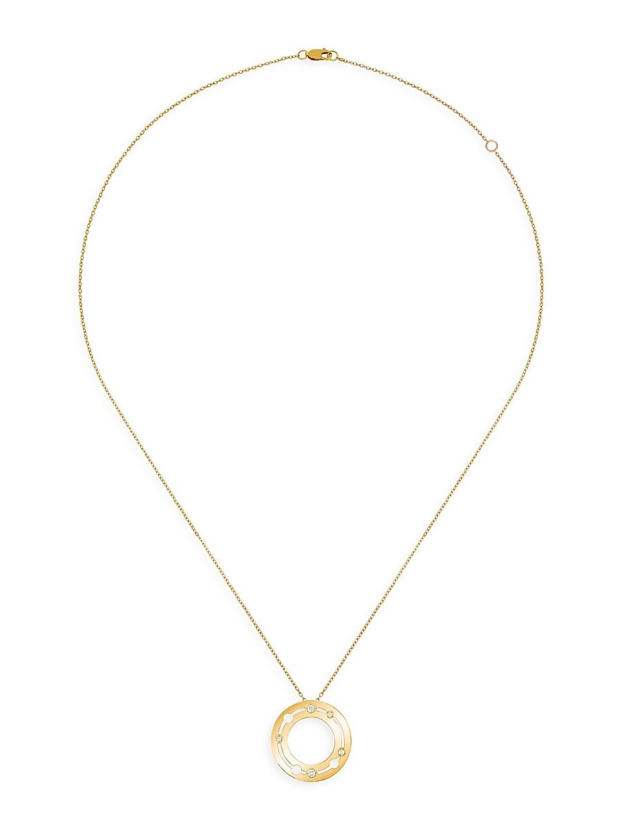 Women's Pulse Dinh Van 18K Yellow Gold & Diamond Pendant Necklace - Yellow Gold - Size 45