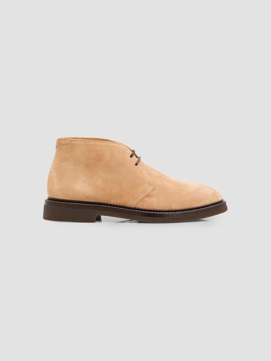 Brunello Cucinelli Men's Suede Chukka Boots - Light Brown - Size 11.5