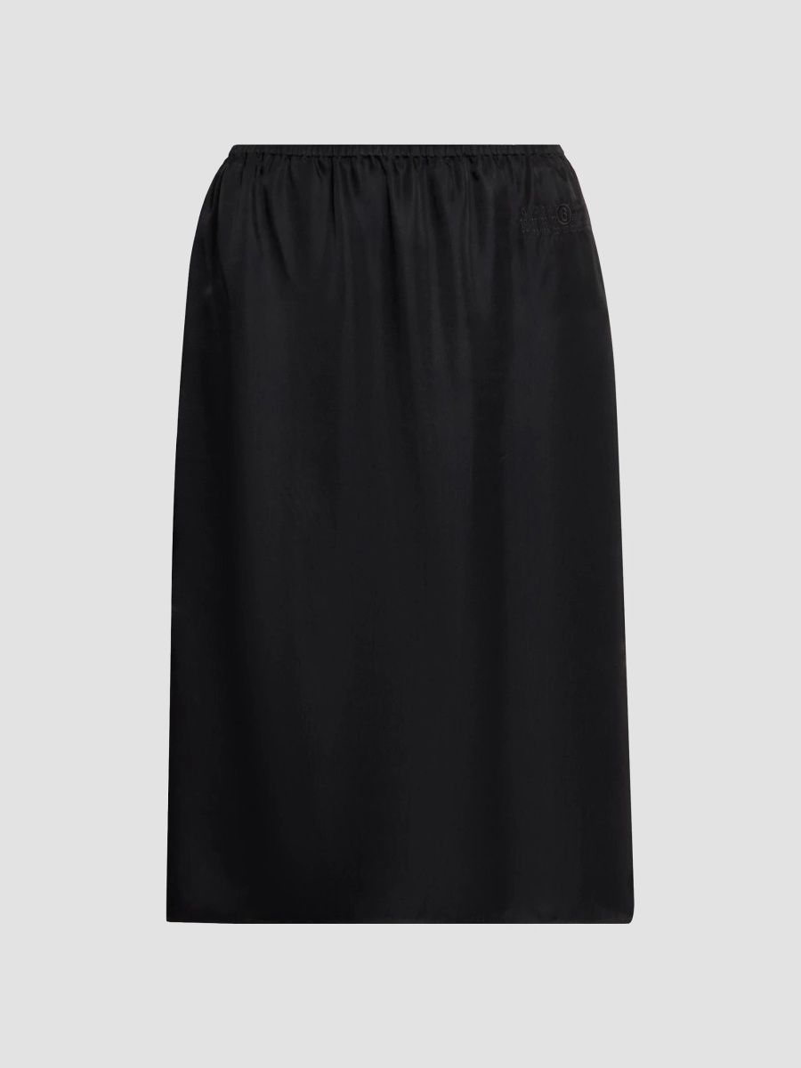 MM6 Maison Margiela Women's Fluid Satin Skirt - Black - Size 8