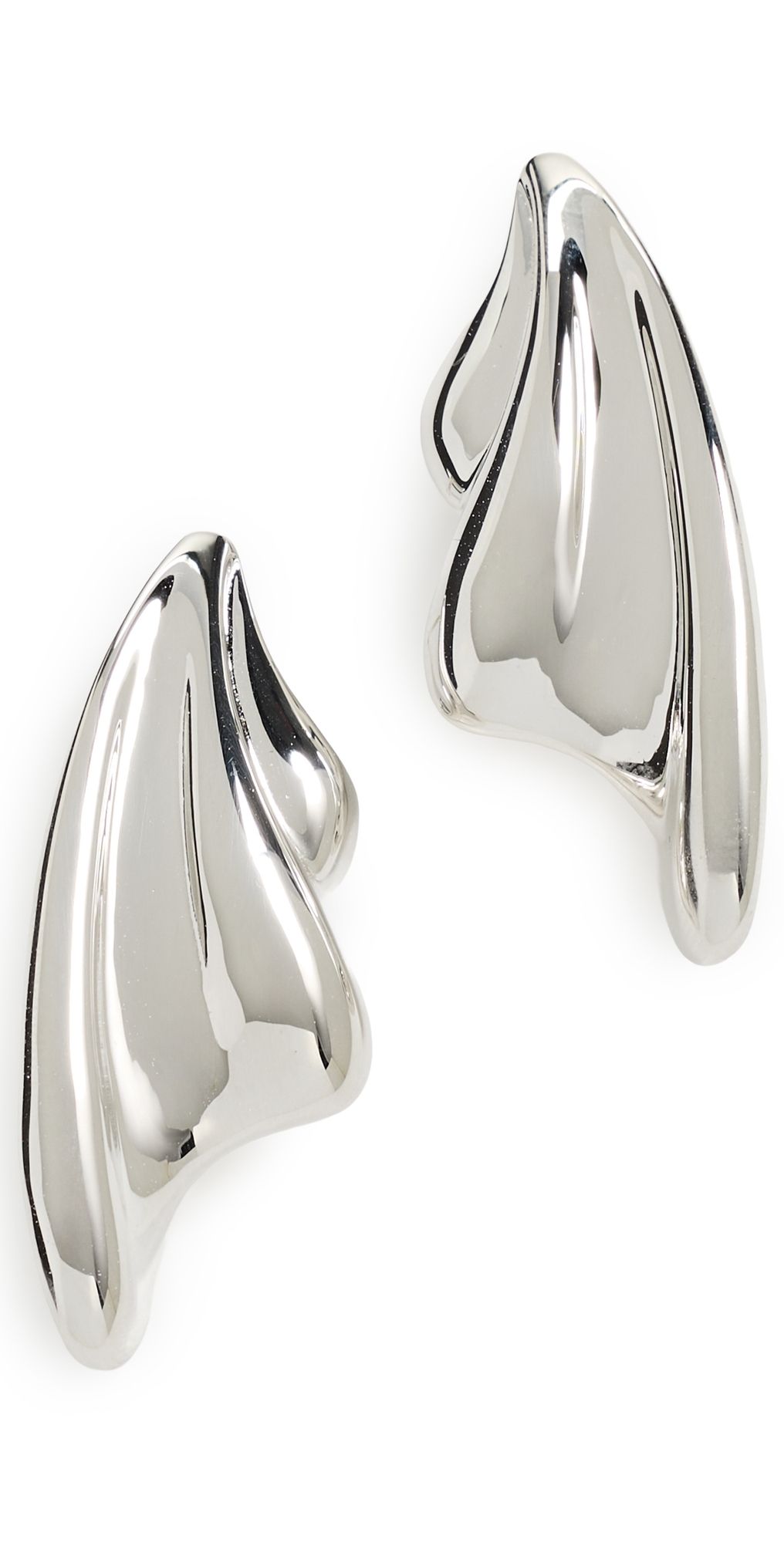 Otiumberg Statement Wave Earrings Silver One Size