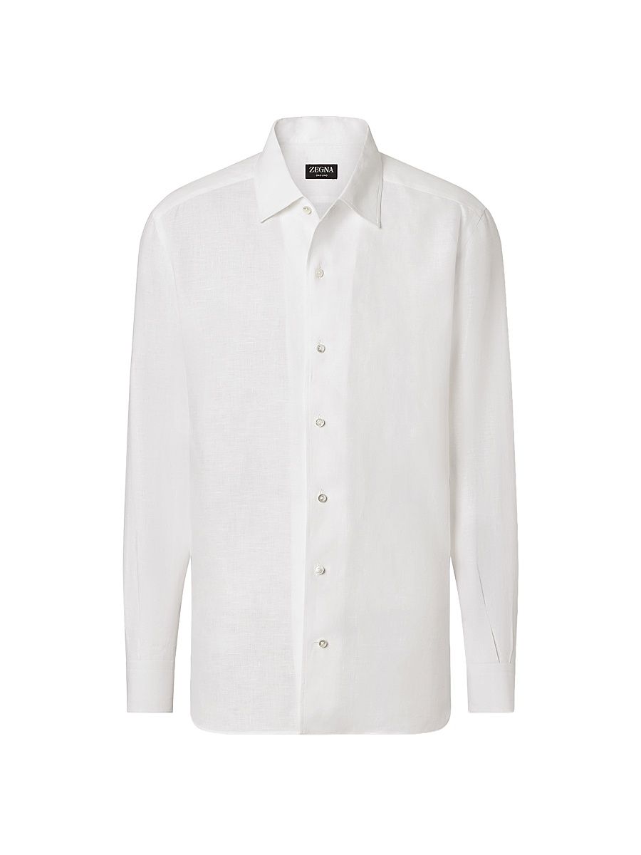 Men's Oasi Lino Shirt - White - Size XXXL