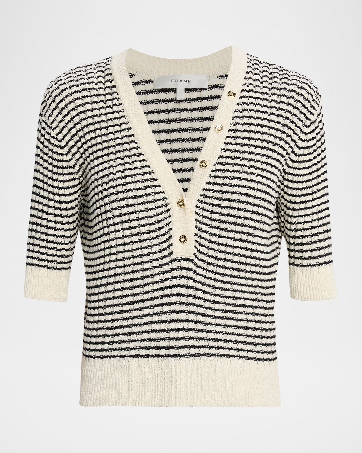 The Stripe V-Neck Top