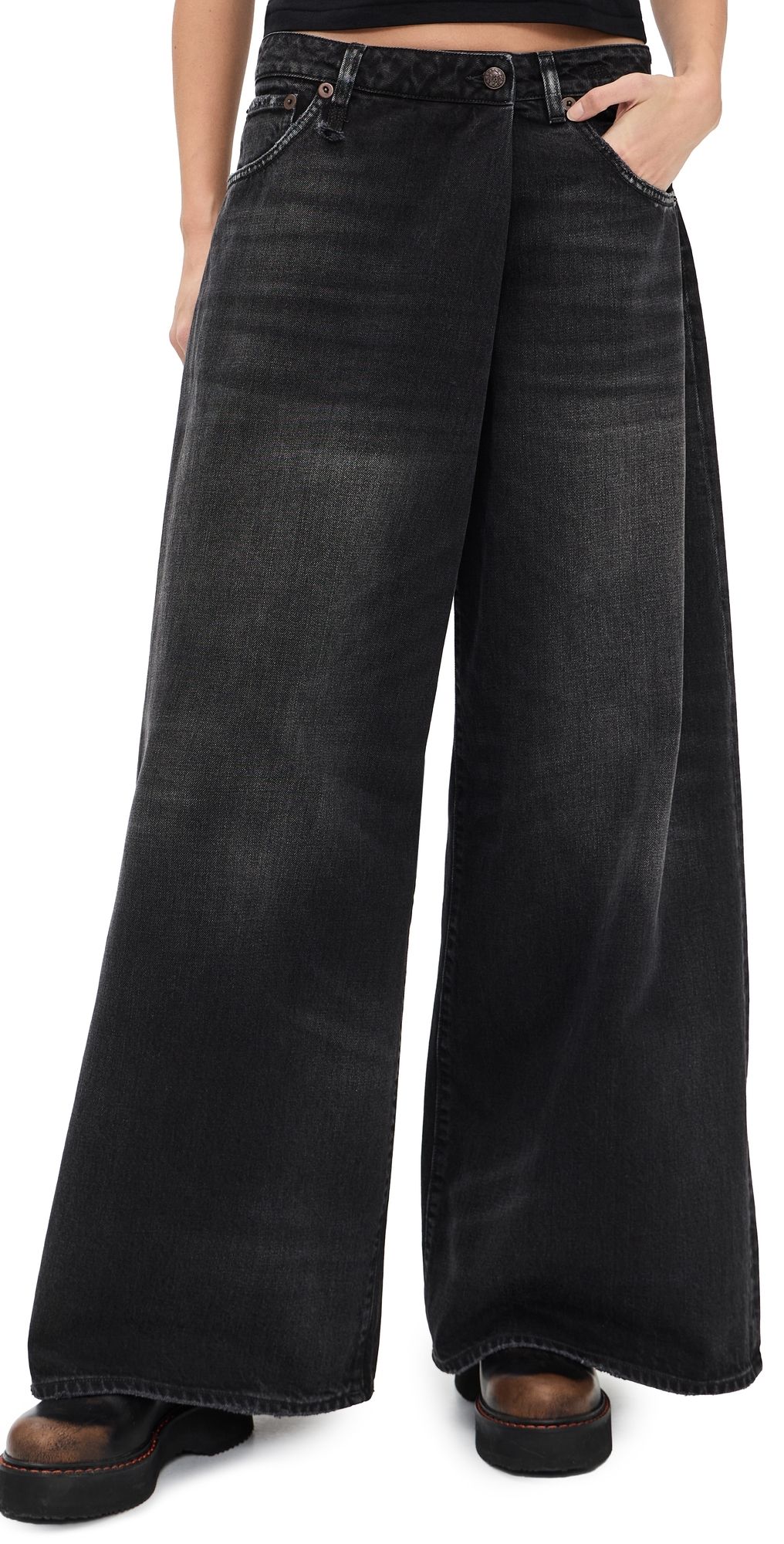 R13 Nico Wrap Jeans Essex Black 29