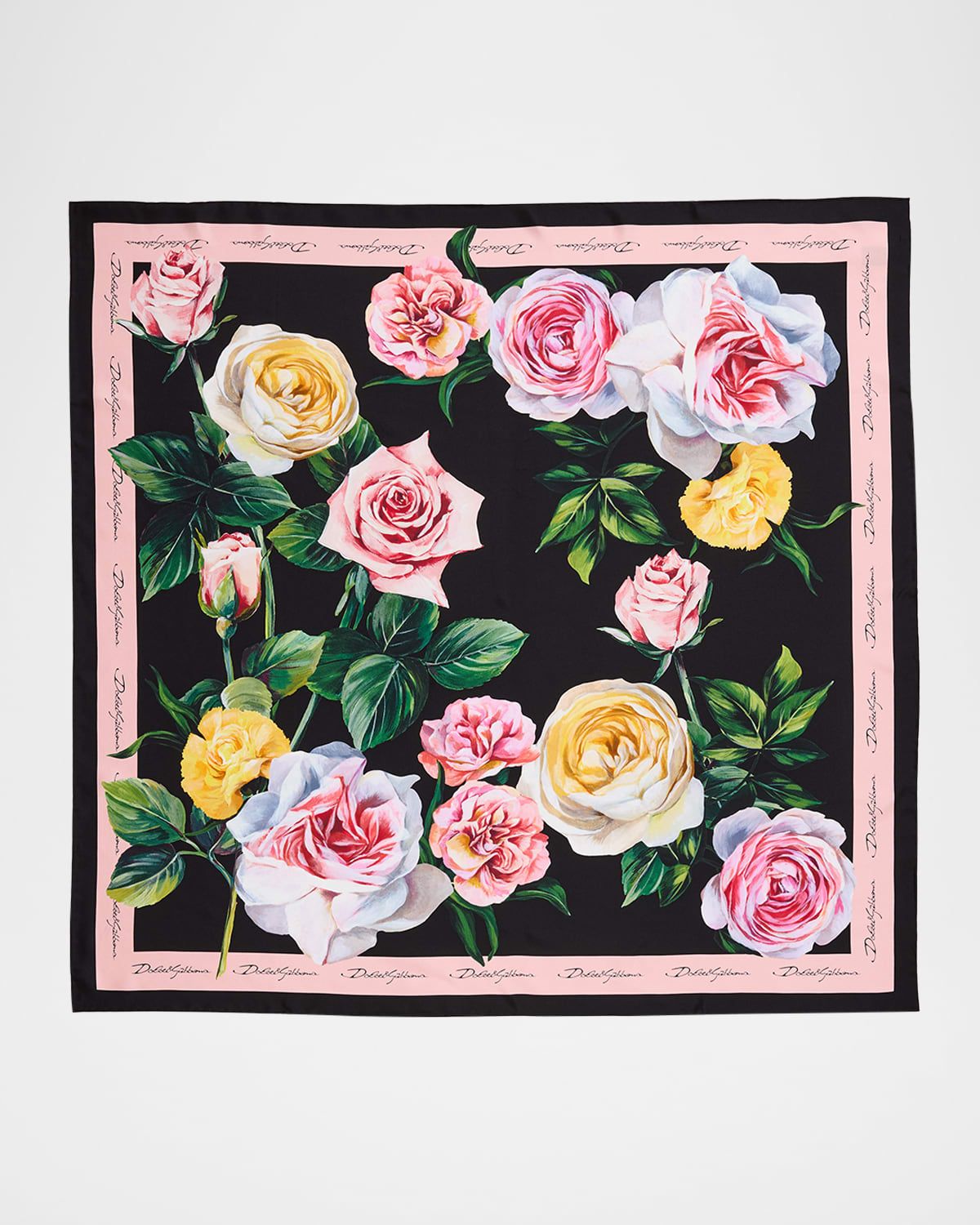 Floral Silk Twill Foulard Scarf