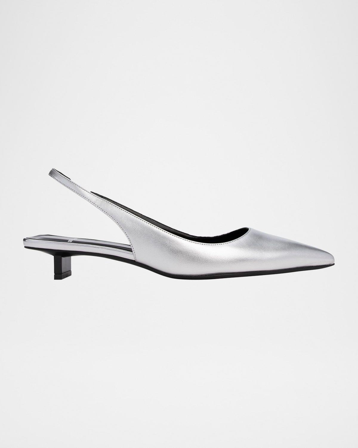 Stella Metallic Leather Slingback Pumps