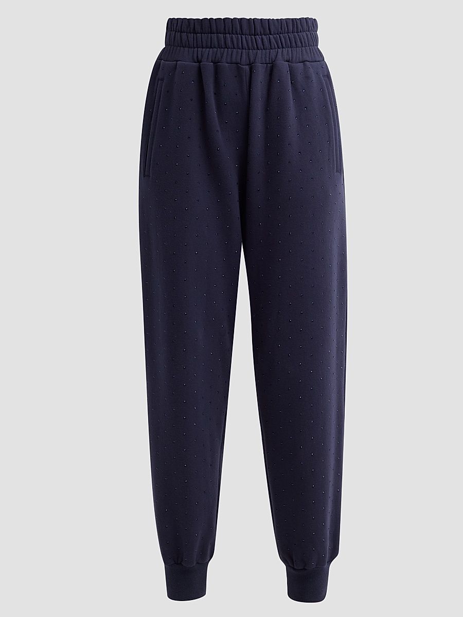 Women's Ruel Crystal Sweatpants - Midnight Navy - Size XL
