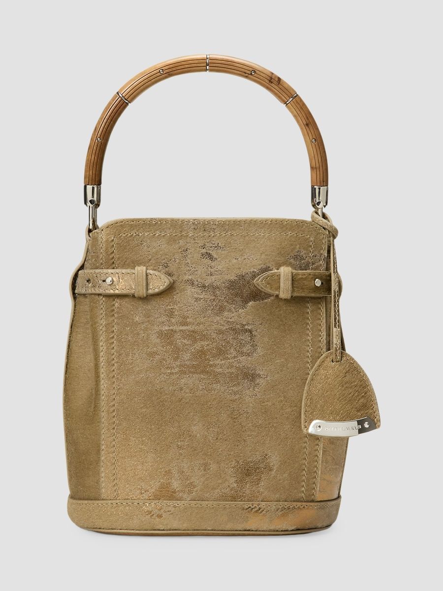 Ralph Lauren Collection Women's Small Calf Hair Bucket Bag - Bronze