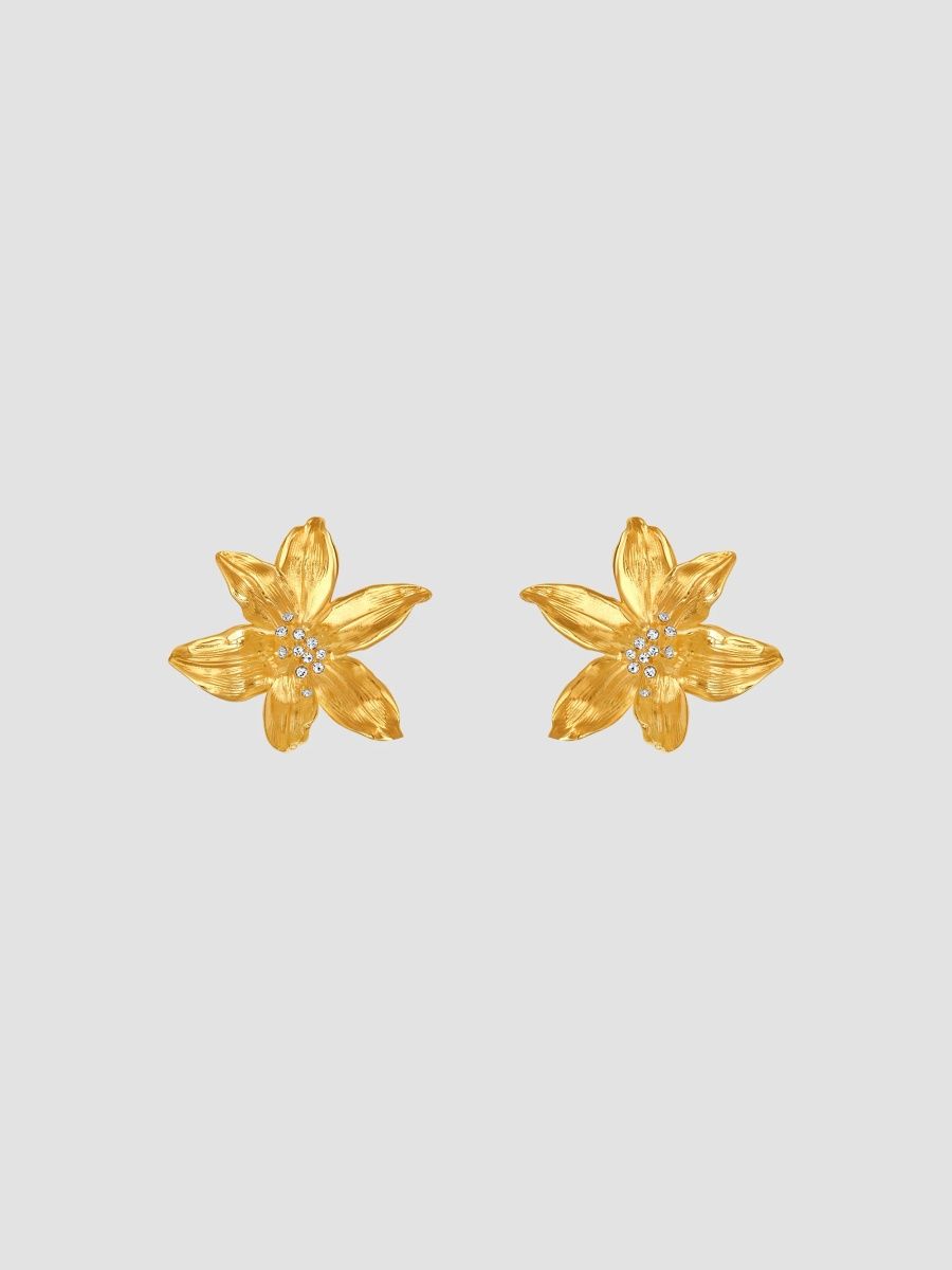 Oscar de la Renta Women's 24K Gold-Plated & Glass Crystal Clip-On Earrings - Gold
