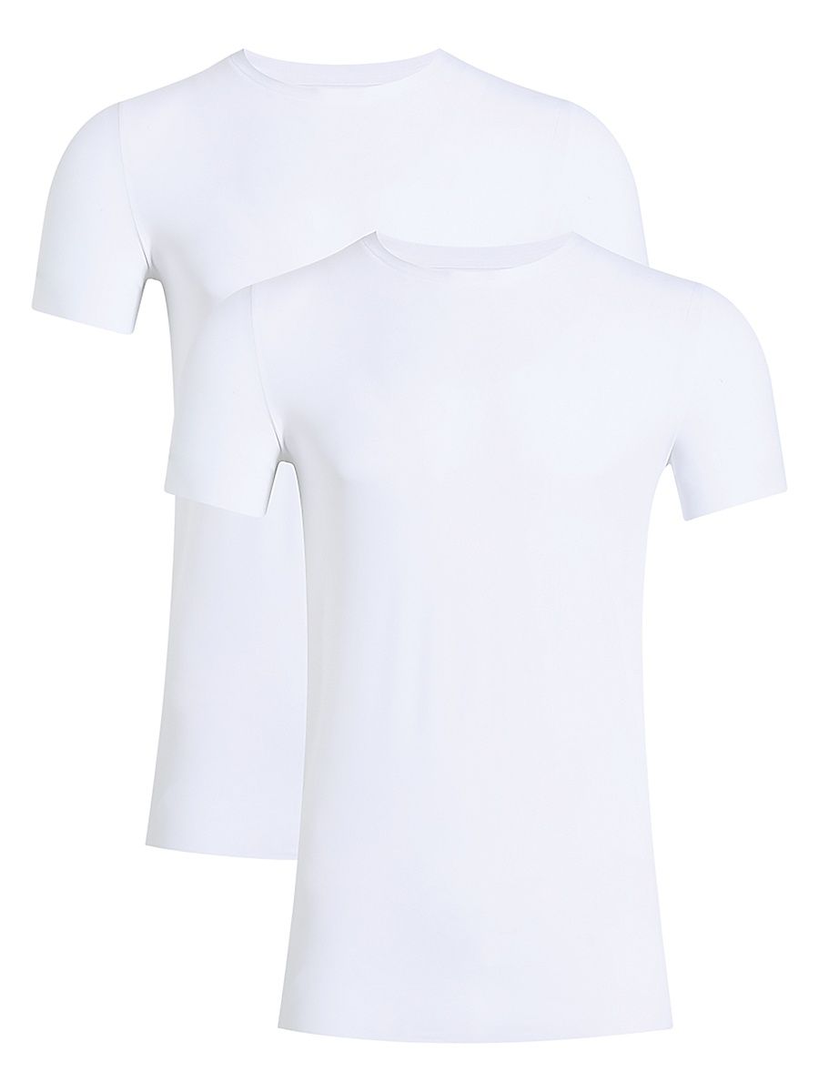 Men's Classic Microfiber Crewneck Undershirt 2-Pack - White - Size XXL