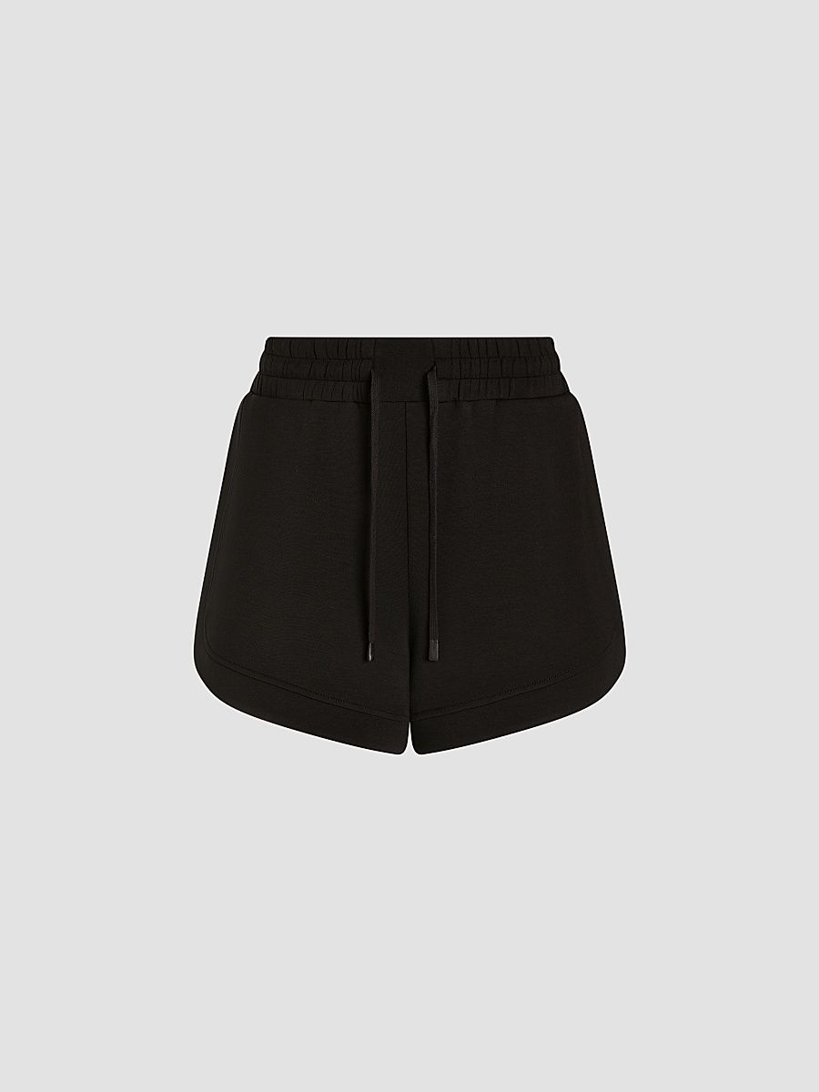 Women's Ollie High-Rise Drawstring Shorts - Black - Size XXS
