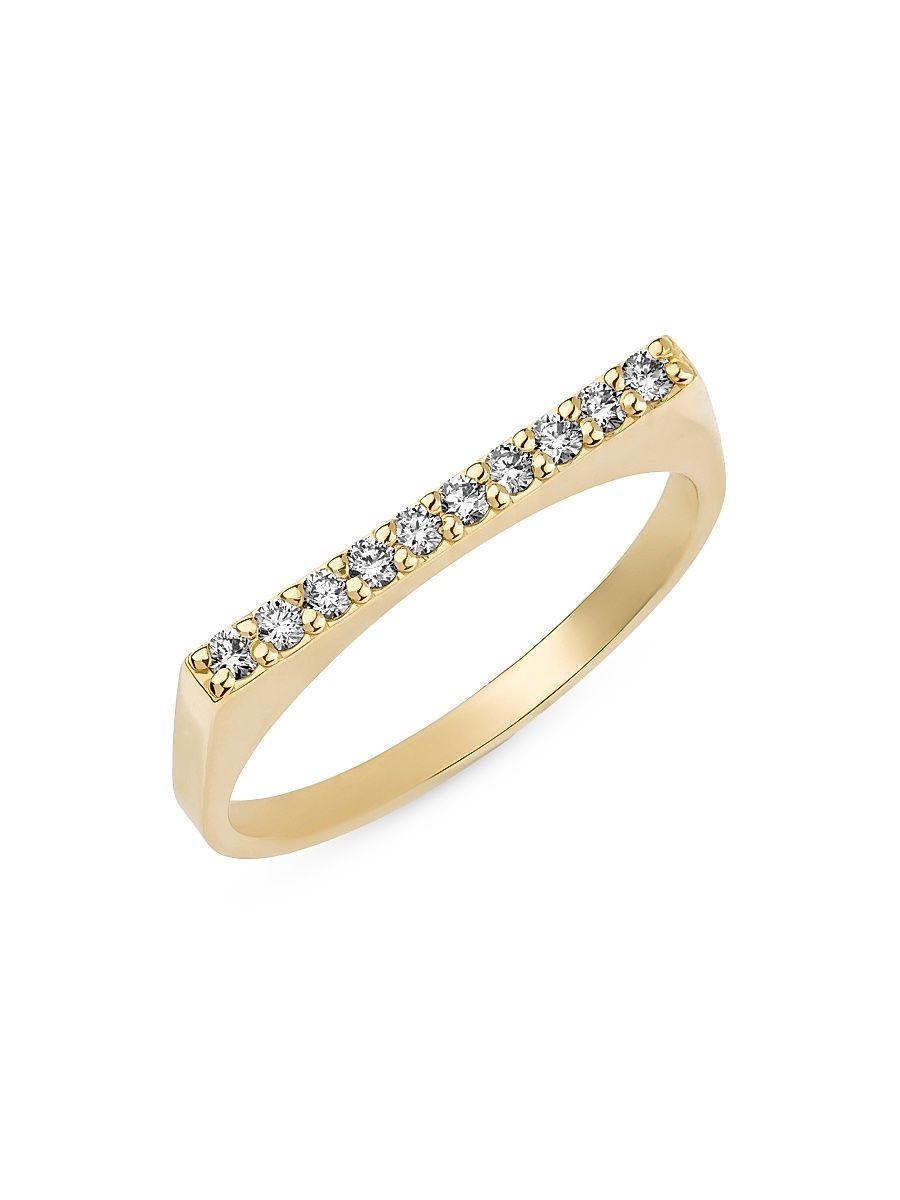 Women's Flawless 14K Yellow Gold & 0.14 TCW Diamond Ring - Yellow Gold - Size 7