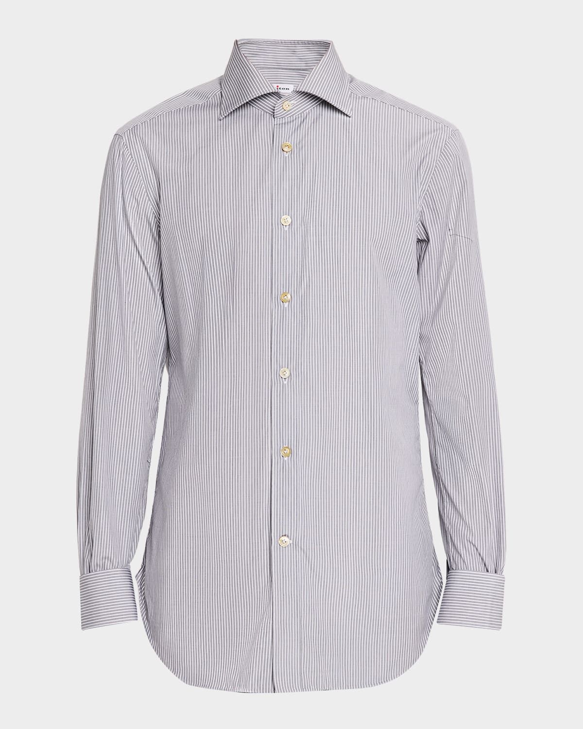 Men & apos;s Micro-Stripe Cotton Sport Shirt