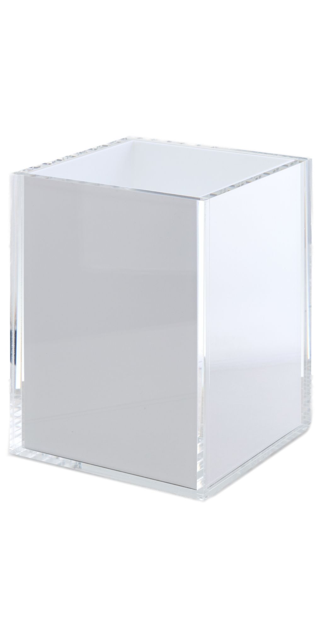 Tizo Design Acrylic Waste Basket with White Insert White One Size
