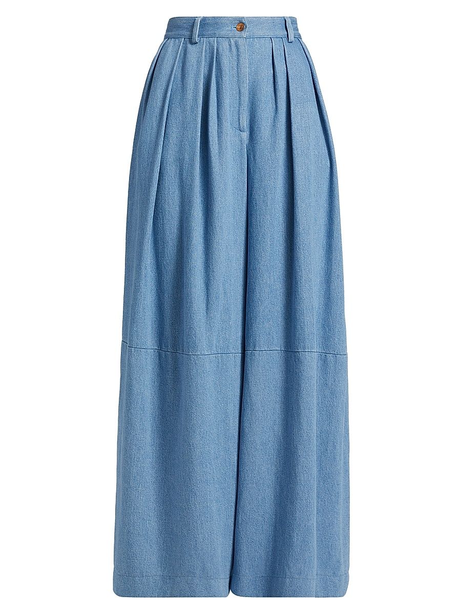 Women's Just A Pinch Stona Denim Flared Pants - Washed Indigo - Size Small