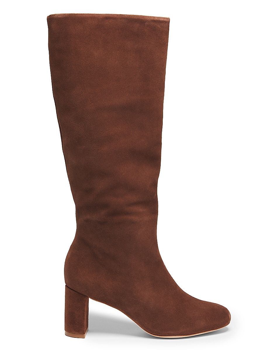 Women's Dani 70MM Suede Boots - Redwood - Size 9