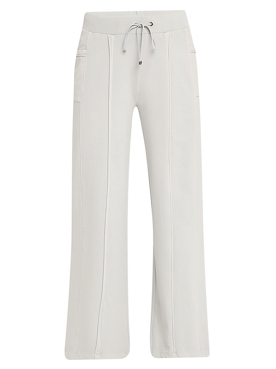 Women's Allegra Cotton Wide-Leg Pants - Bright Blue - Size XL