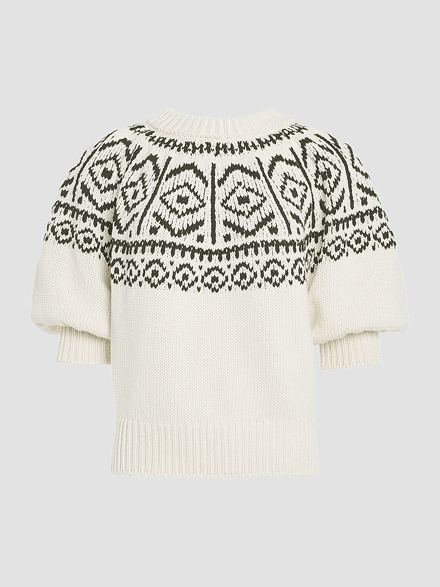 Women's Howard Rib-Knit Wool-Blend Sweater - Ivory - Size XL