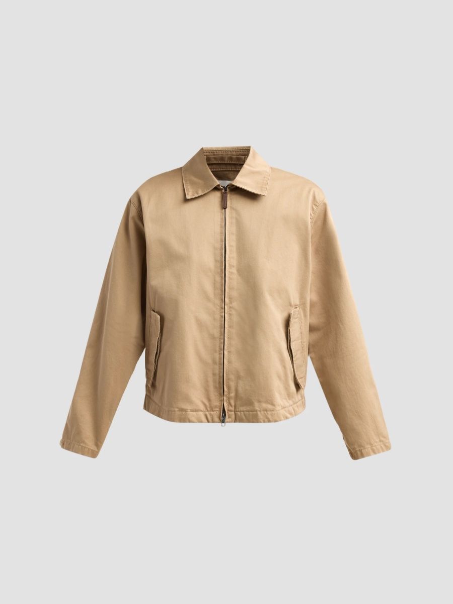 Vince Women's Washed Cotton Twill Zip-Front Jacket - Cinderwood - Size XXS