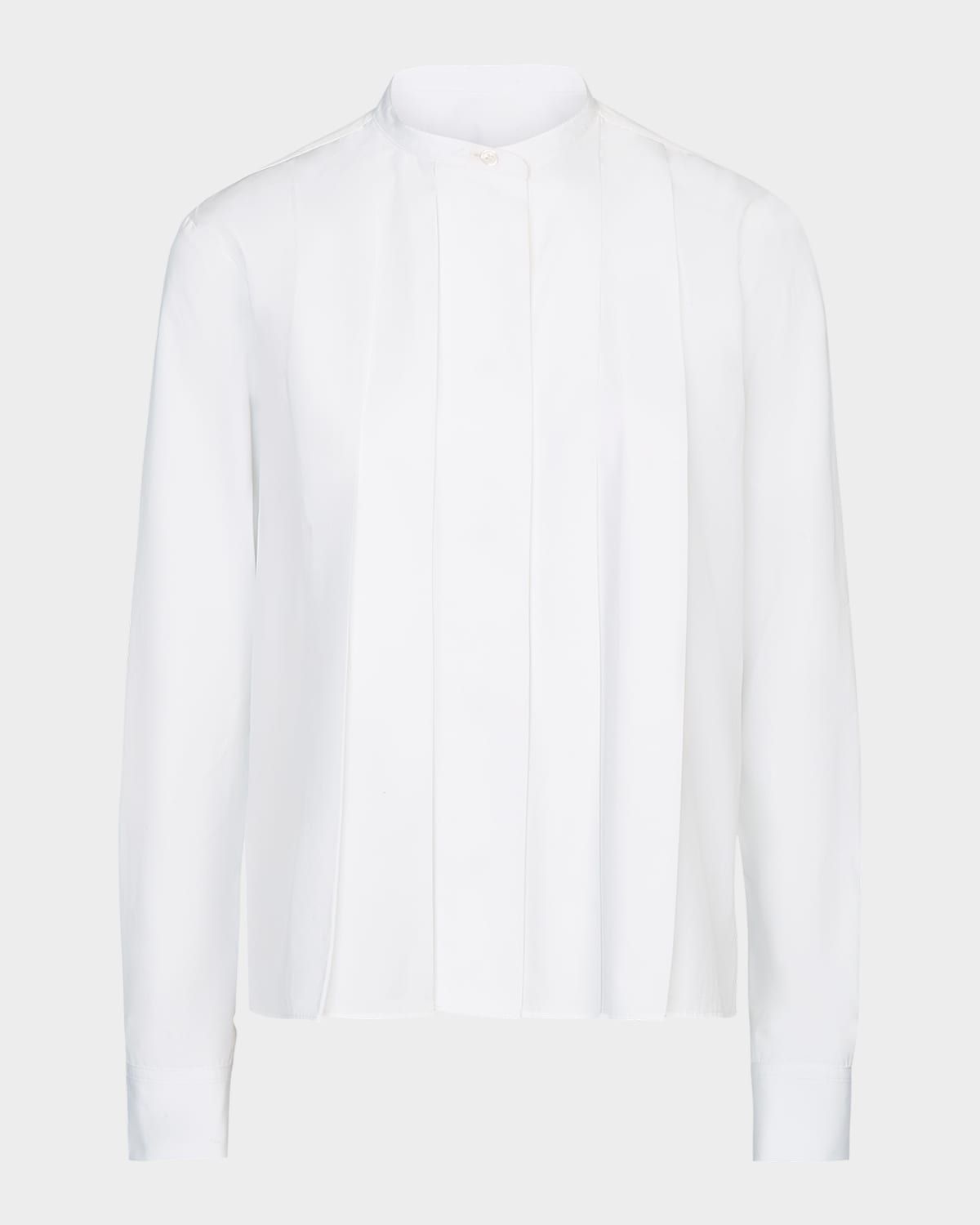 Close Call Pleated Cotton Shirt