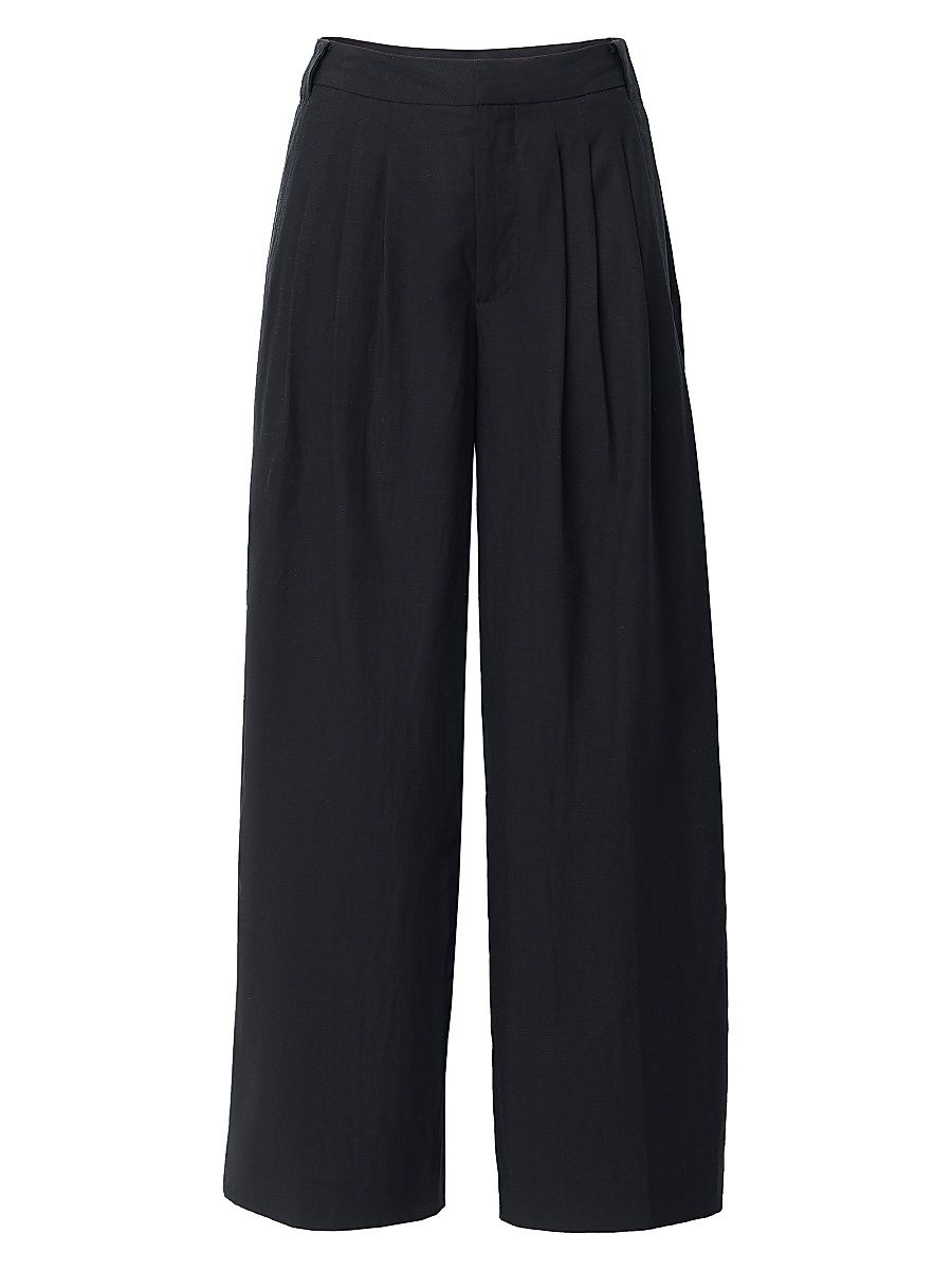 Women's Chappell Pleated Pants - Black - Size 16