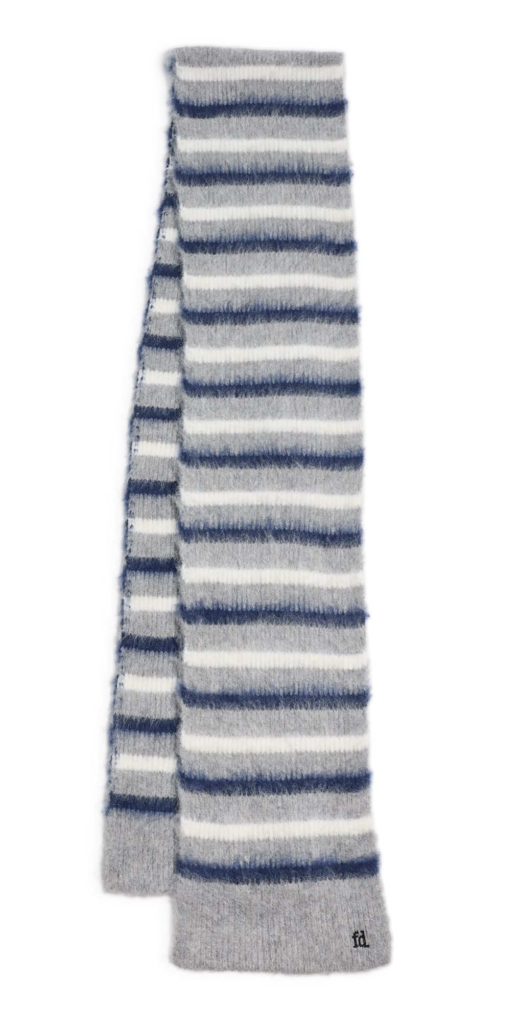 Favorite Daughter The Striped Knit Scarf Heather Grey One Size