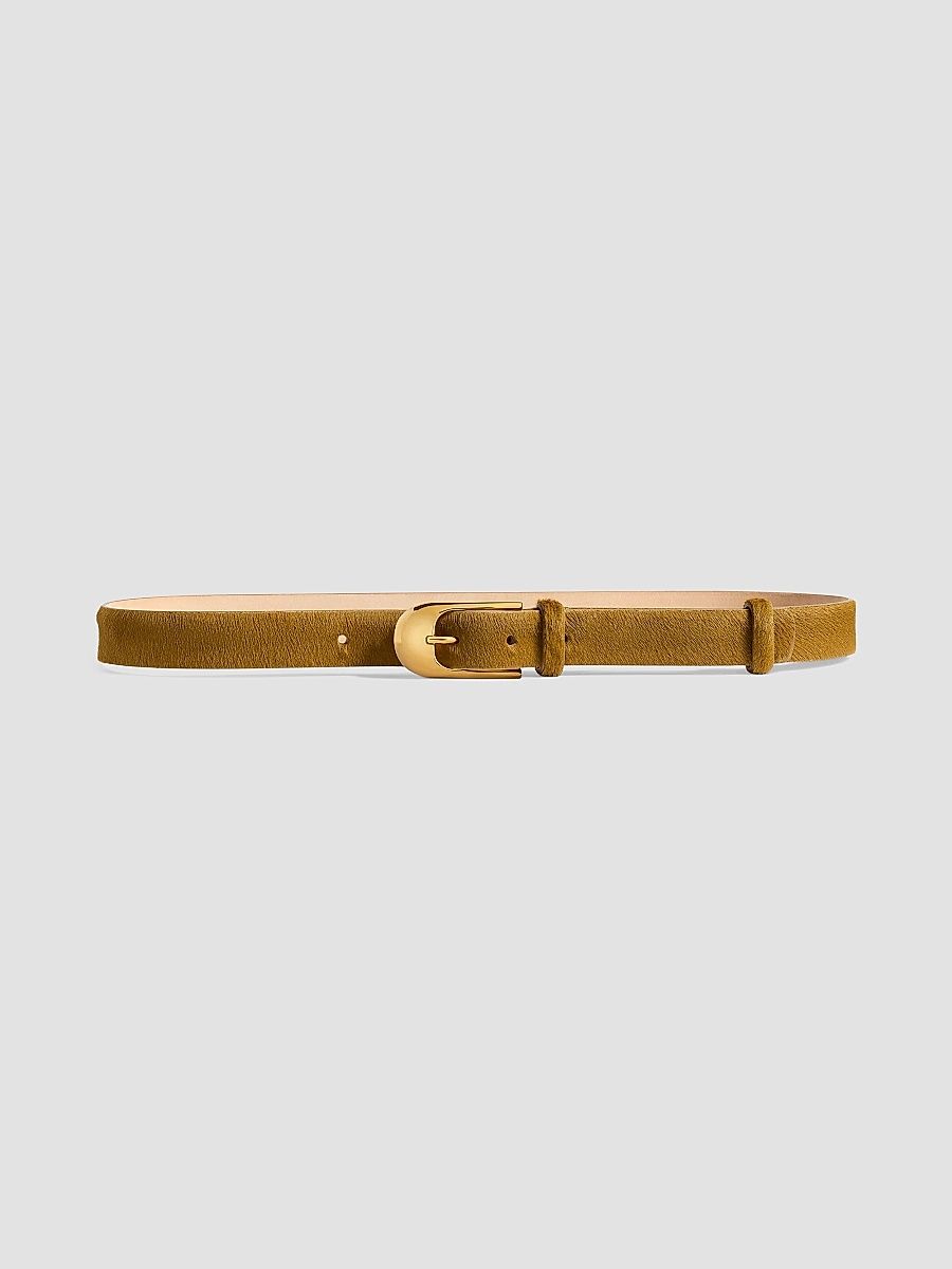 Khaite Women's Dome Calf-Hair Belt - Bronze - Size XL