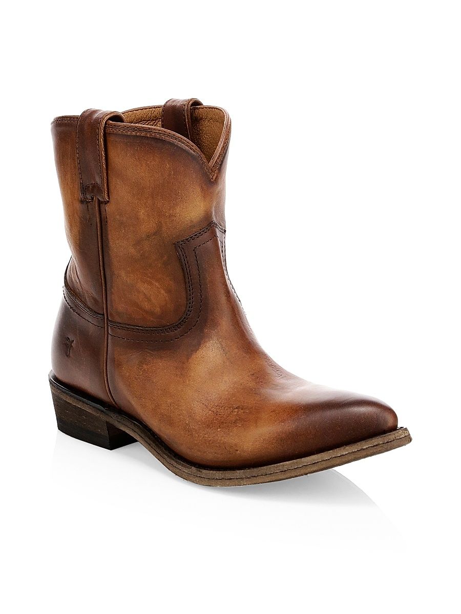 Women's Billy Western Leather Boots - Cognac - Size 8.5