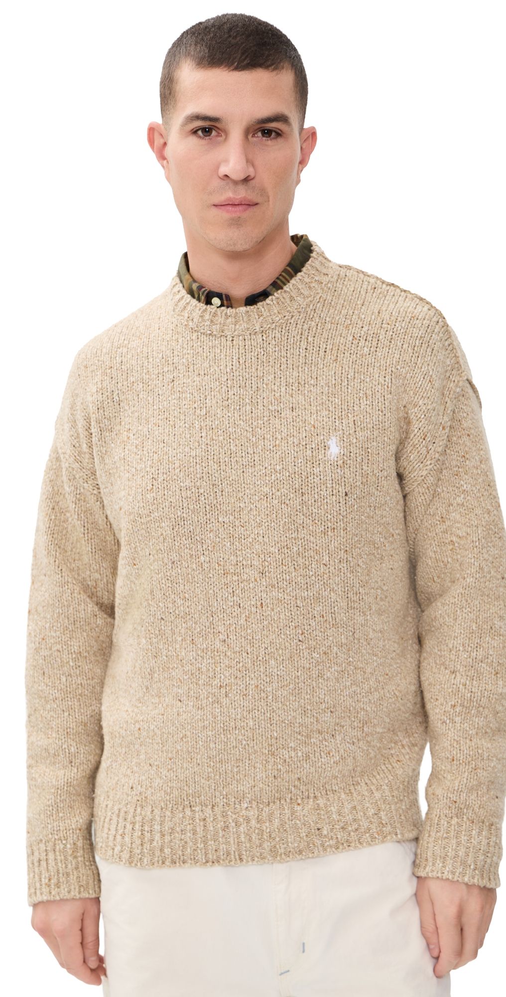 Polo Ralph Lauren Wool Blend Rollneck Sweater Oatmeal Marl XXL