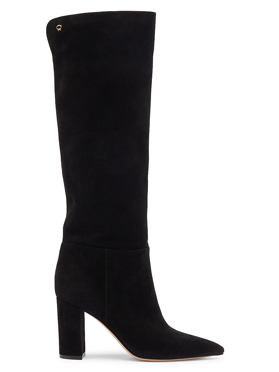 Women's Piper 85MM Suede Boots - Black - Size 10