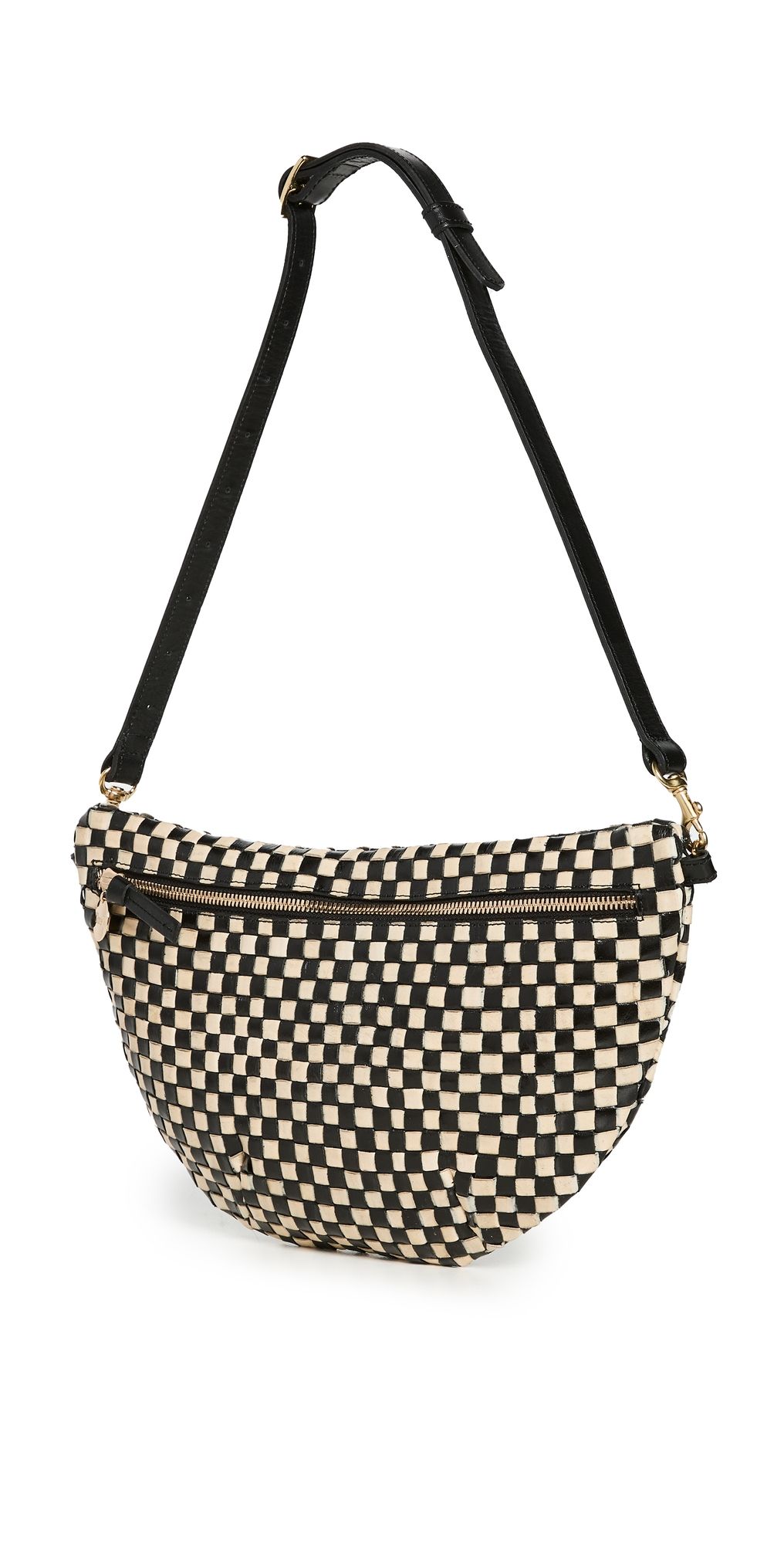 Clare V. Grande Fanny Black/Cream Check One Size