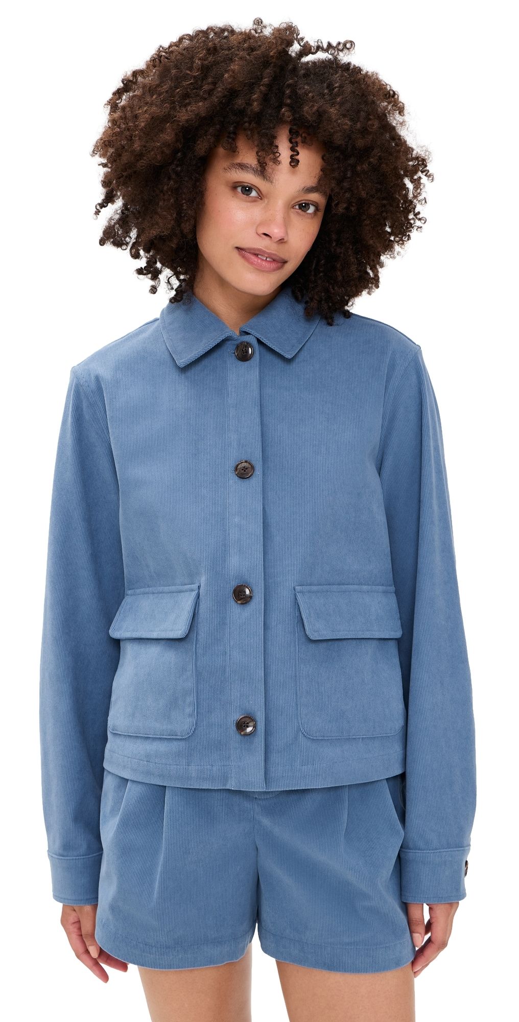 Varley Carlotta Corduroy Jacket Bijou Blue M
