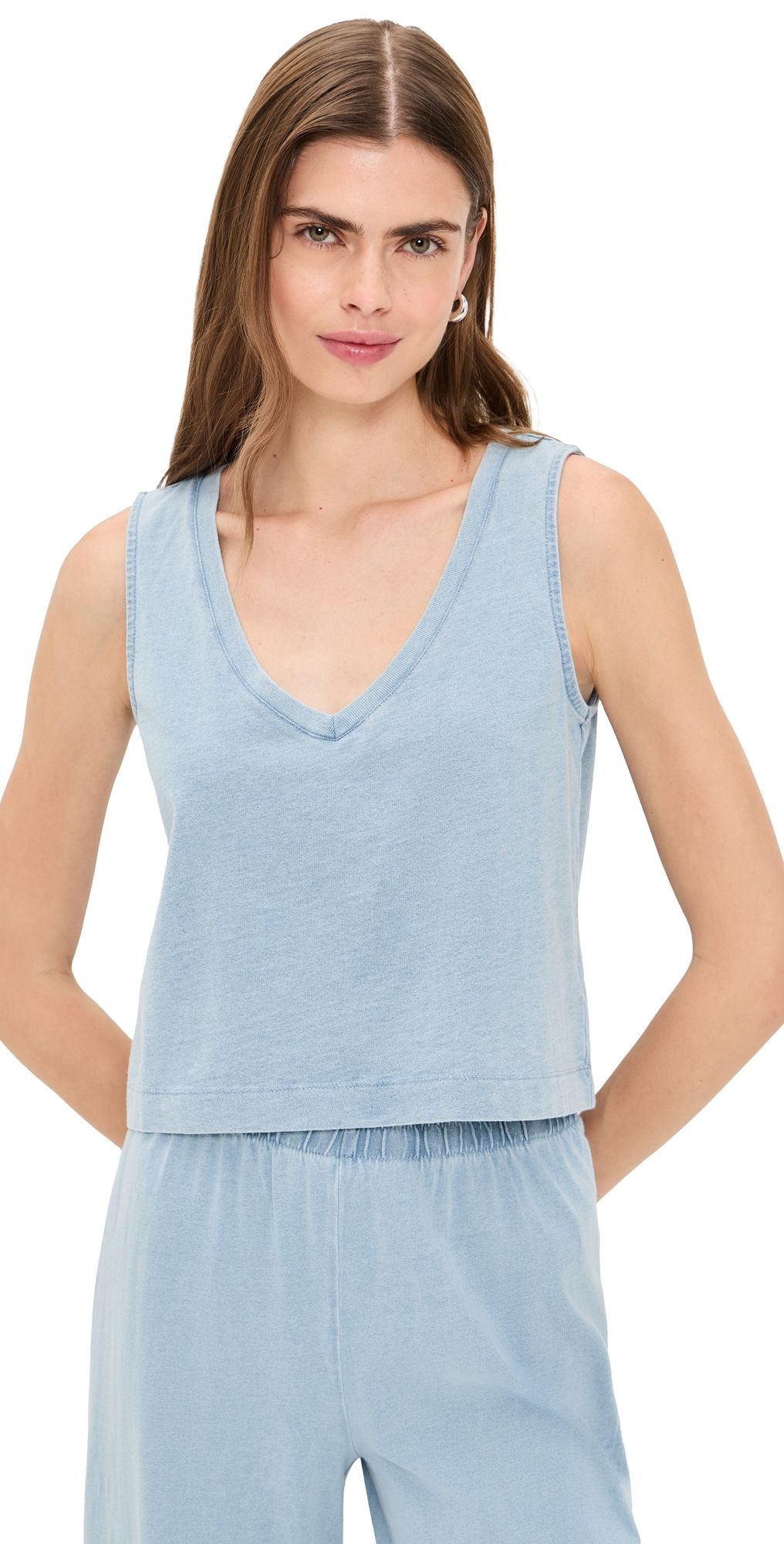 Z Supply Sloane Tank Top OCEAN AIR INDIGO M