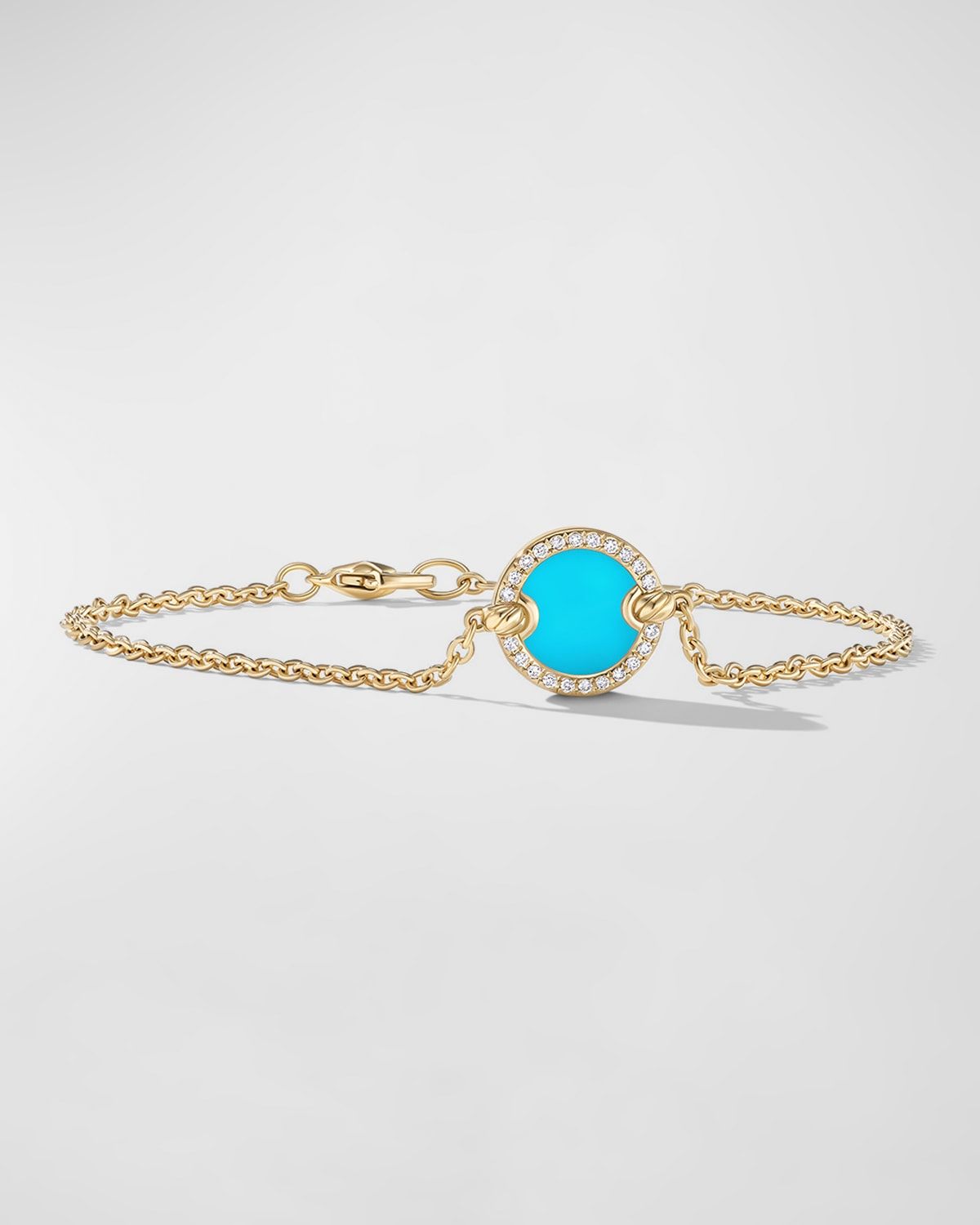 DY Elements Chain Bracelet with Gemstone and Diamonds in 18K Gold, 11mm