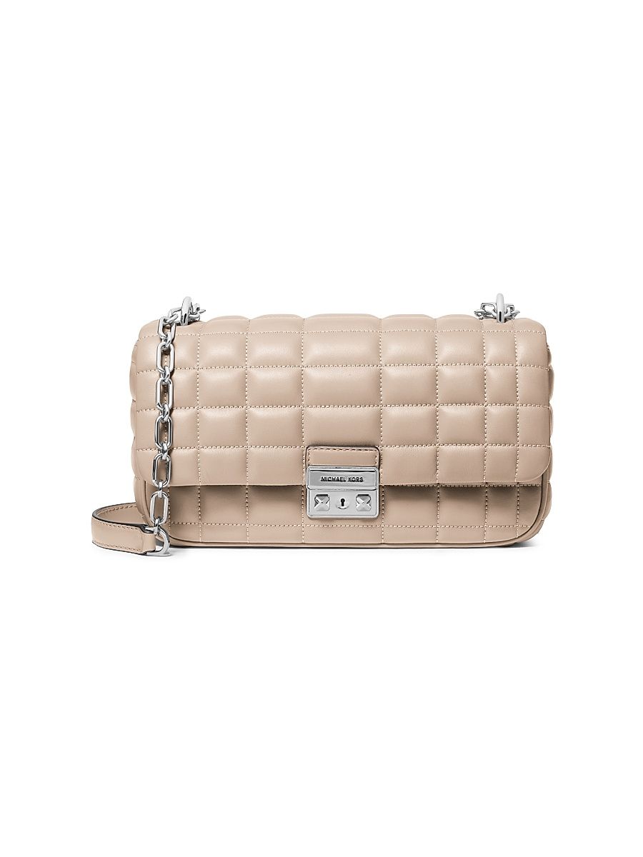Women's Large Convertible Chain Shoulder Bag - Light Sand