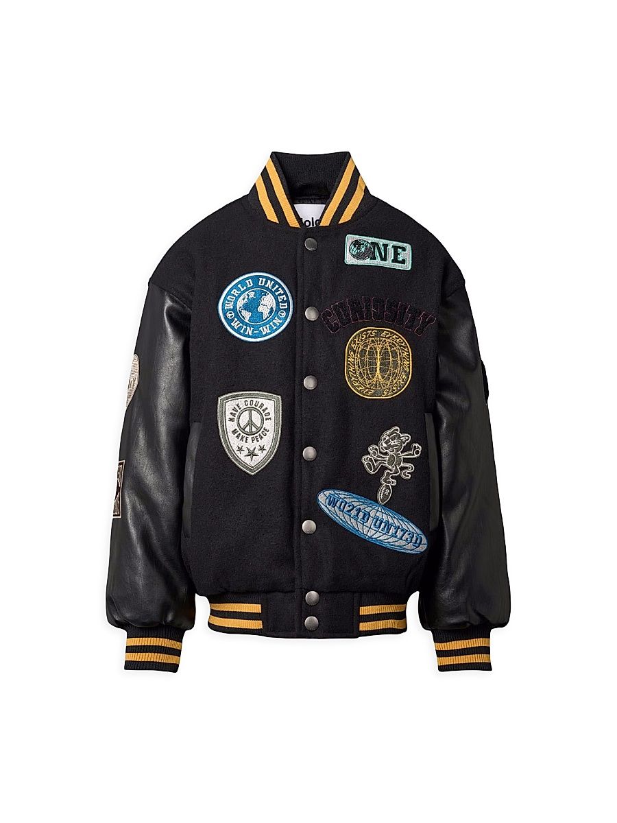 Little Boy's & Boy's Hani Baseball Jacket - Black - Size 12