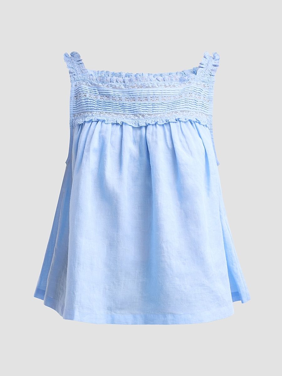Women's Benita Pintuck & Lace Top - Bluejay - Size Small