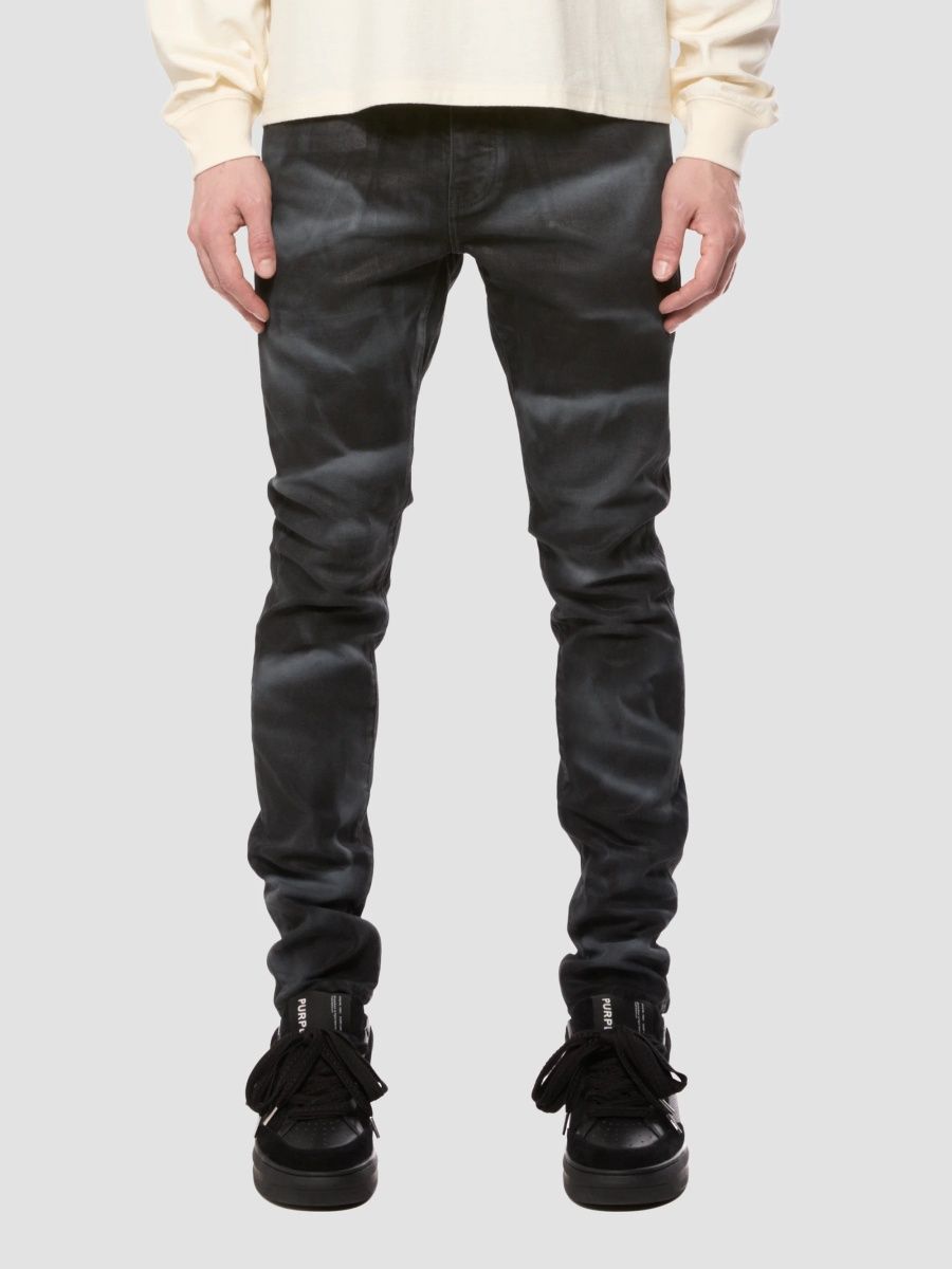 Purple Brand Men's 3D-Printed Low-Rise Skinny Jeans - Black - Size 40