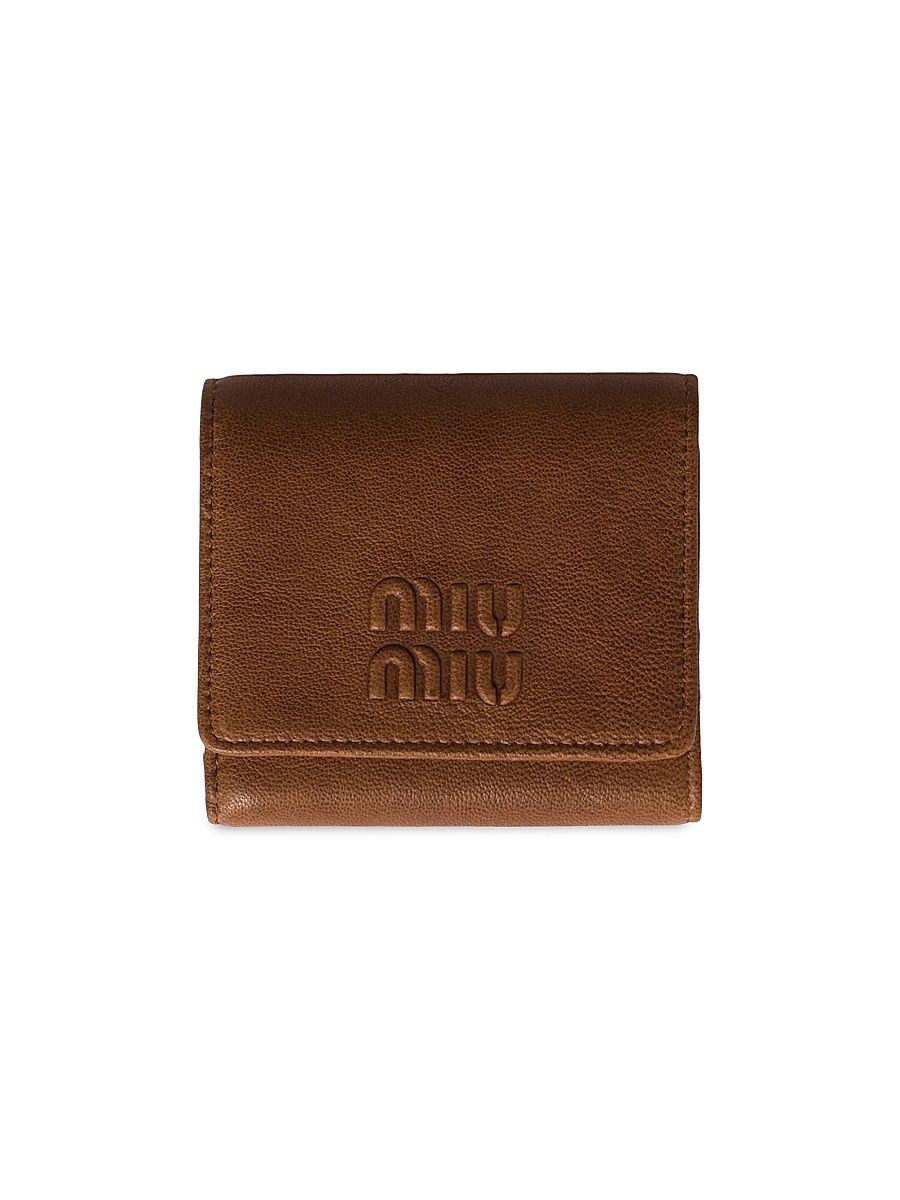 Women's Small Nappa Leather Wallet - Brown