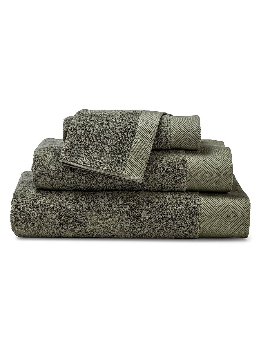 Diamond Bordo Bath Towel - Sage Green - Size Bath Towel