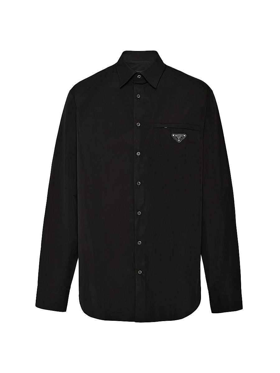 Men's Cotton Shirt - Black - Size Large