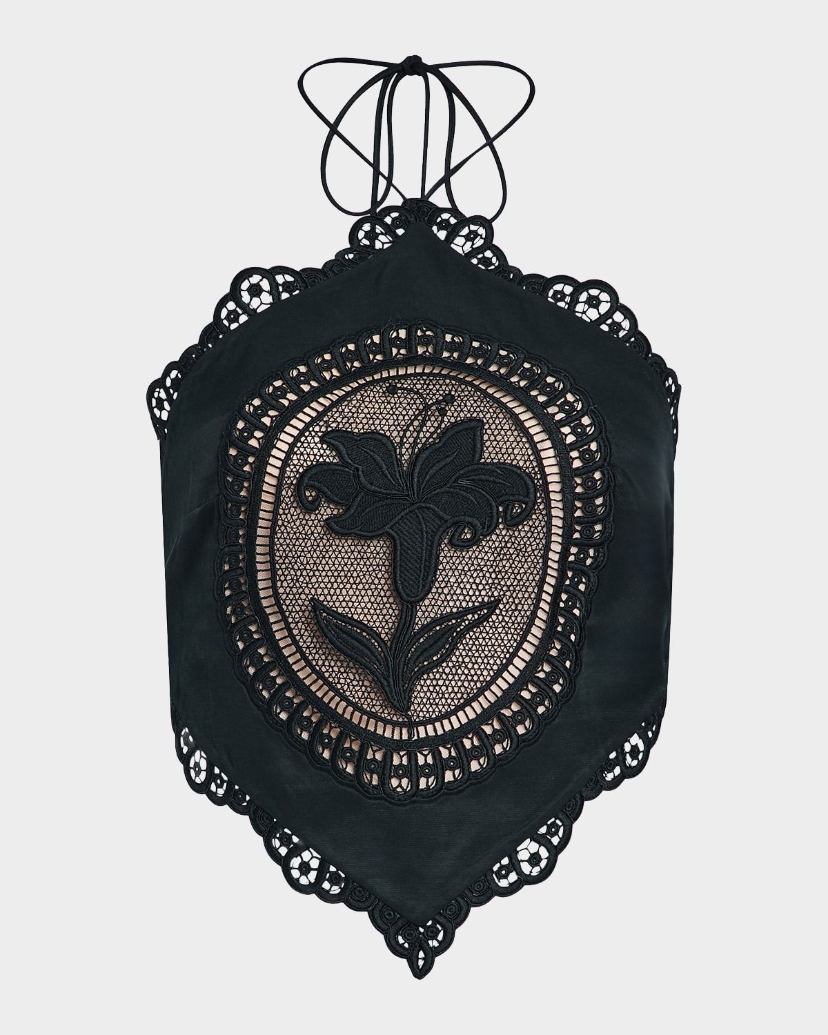 Summer Embroidered Halter Top