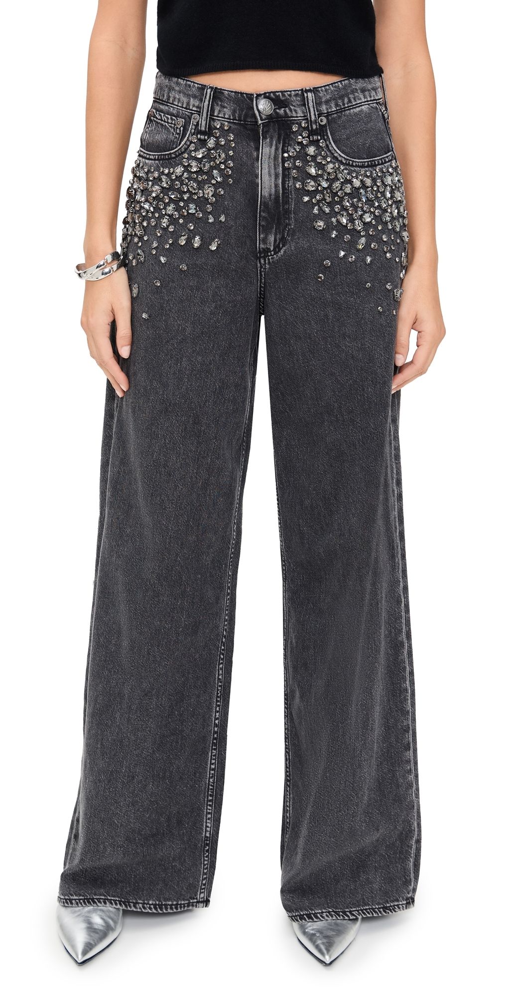 rag & bone Featherweight Sofie High Rise Wide Leg Jeans Anjwl 28