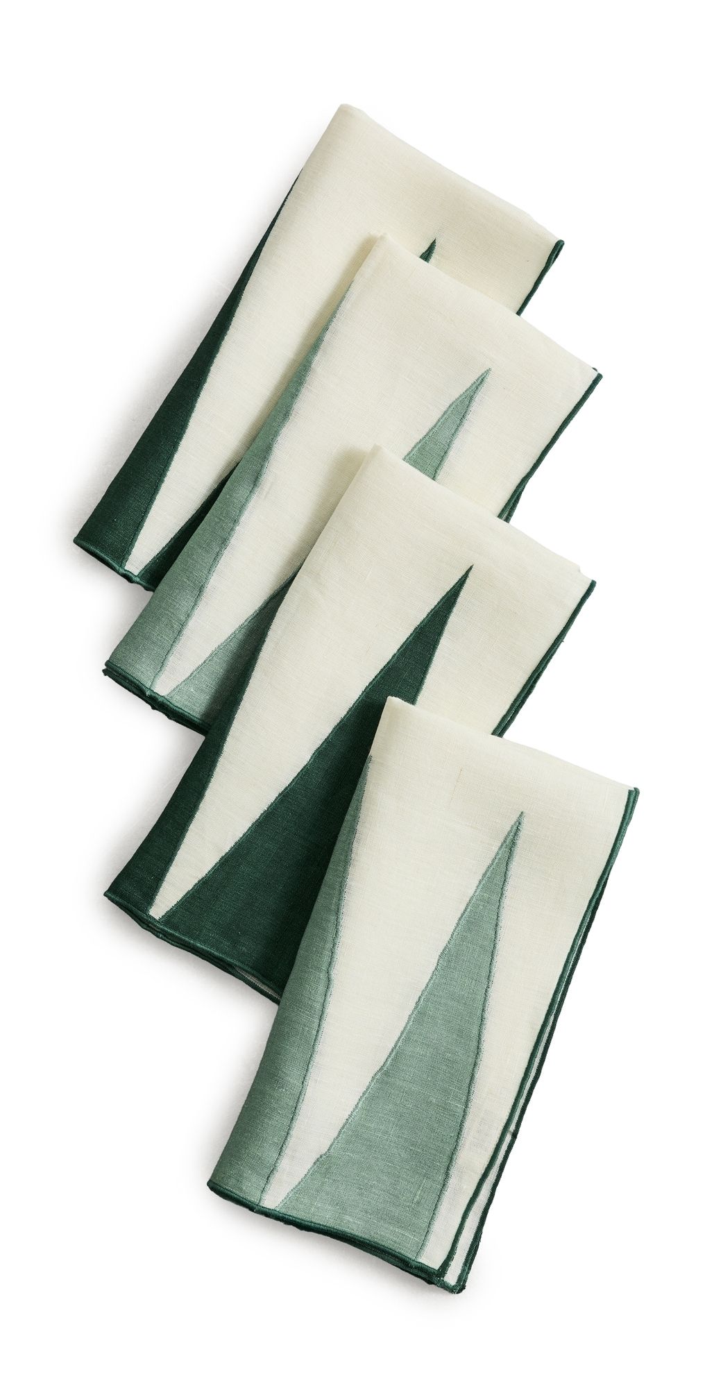 Misette Backgammon Linen Napkins 4 Pack Green One Size