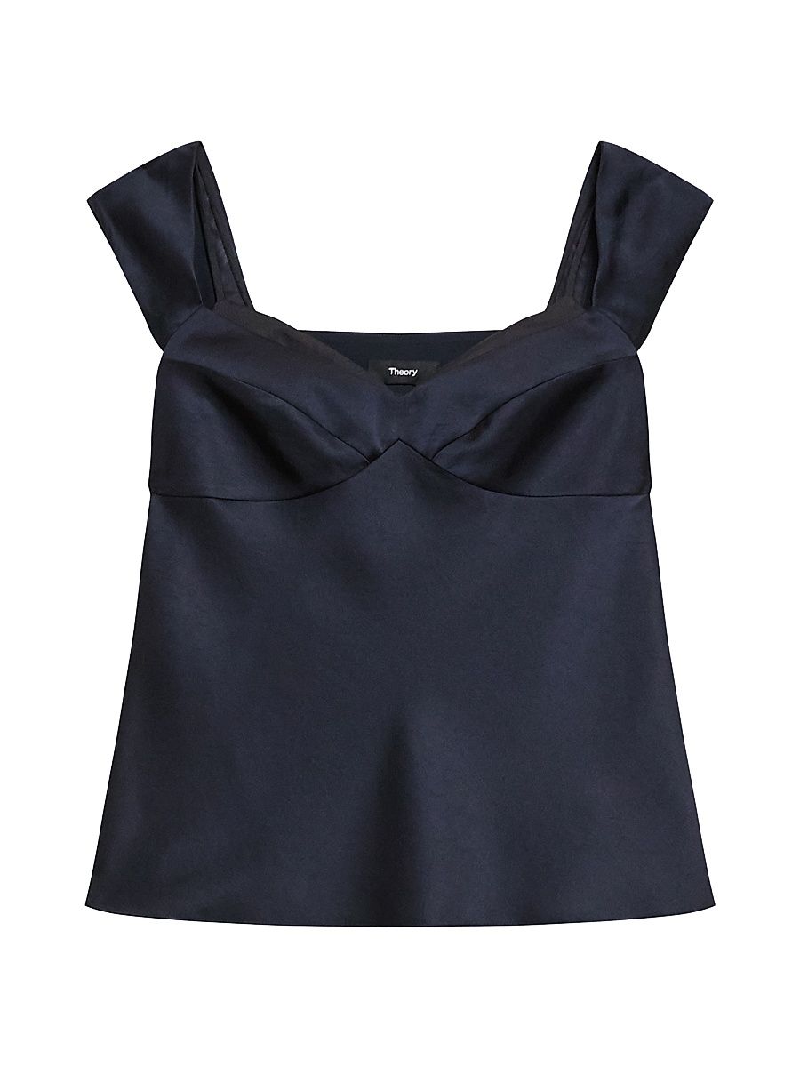 Women's Layered Sweetheart Cami Top - Navy Black - Size 12