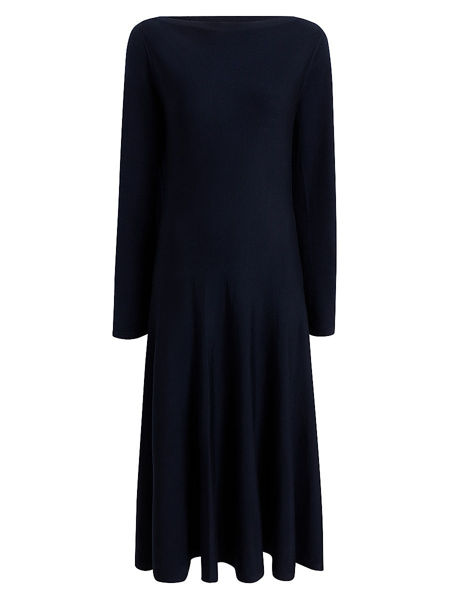 Women's Ruth Virgin Wool Maxi Dress - Midnight Navy - Size Medium