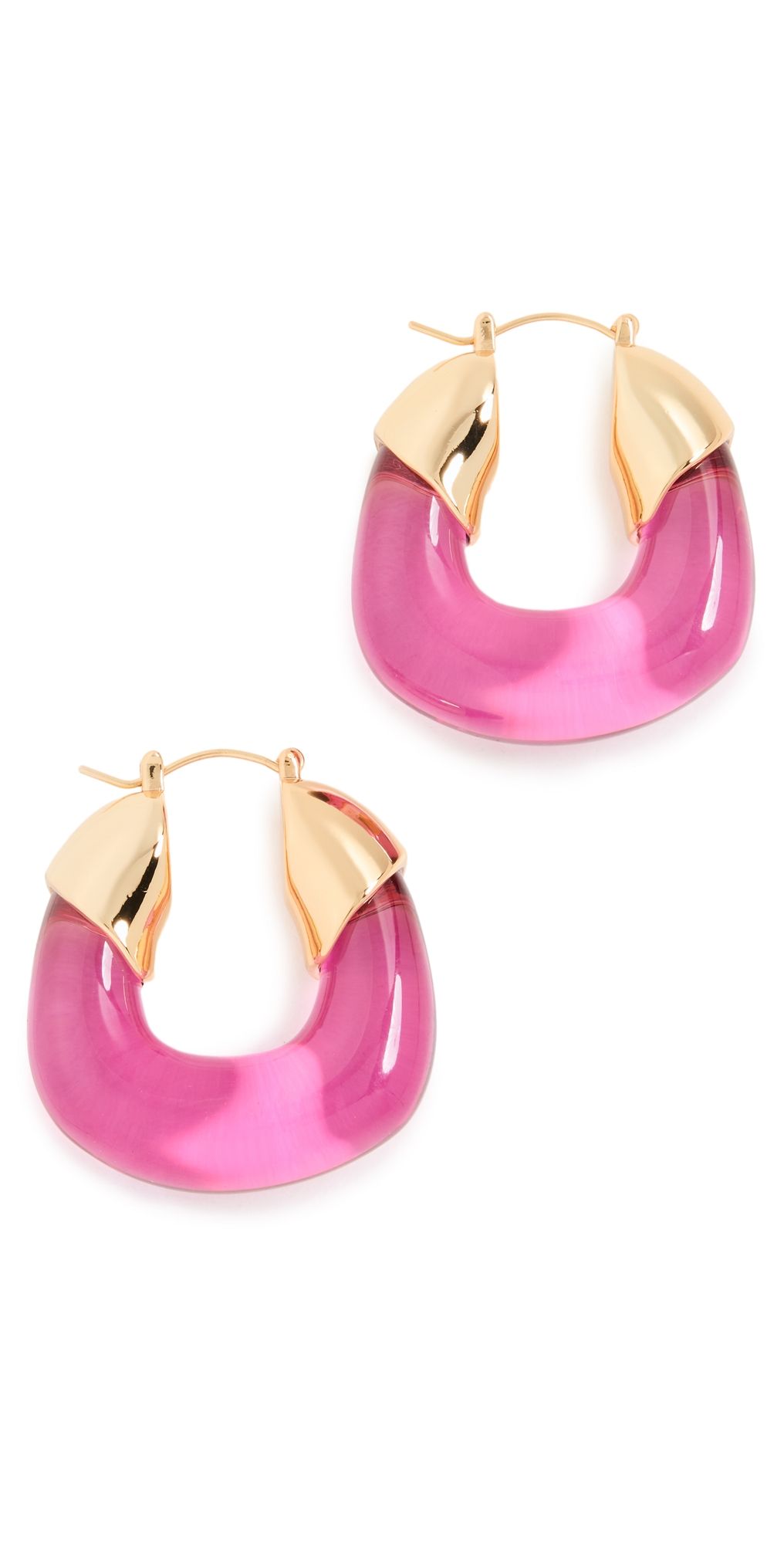 Lizzie Fortunato Organic Hoops in Flamingo Pink One Size