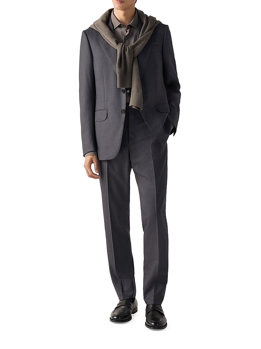 Men's Centoventimila Wool Suit - Dark Grey - Size 48