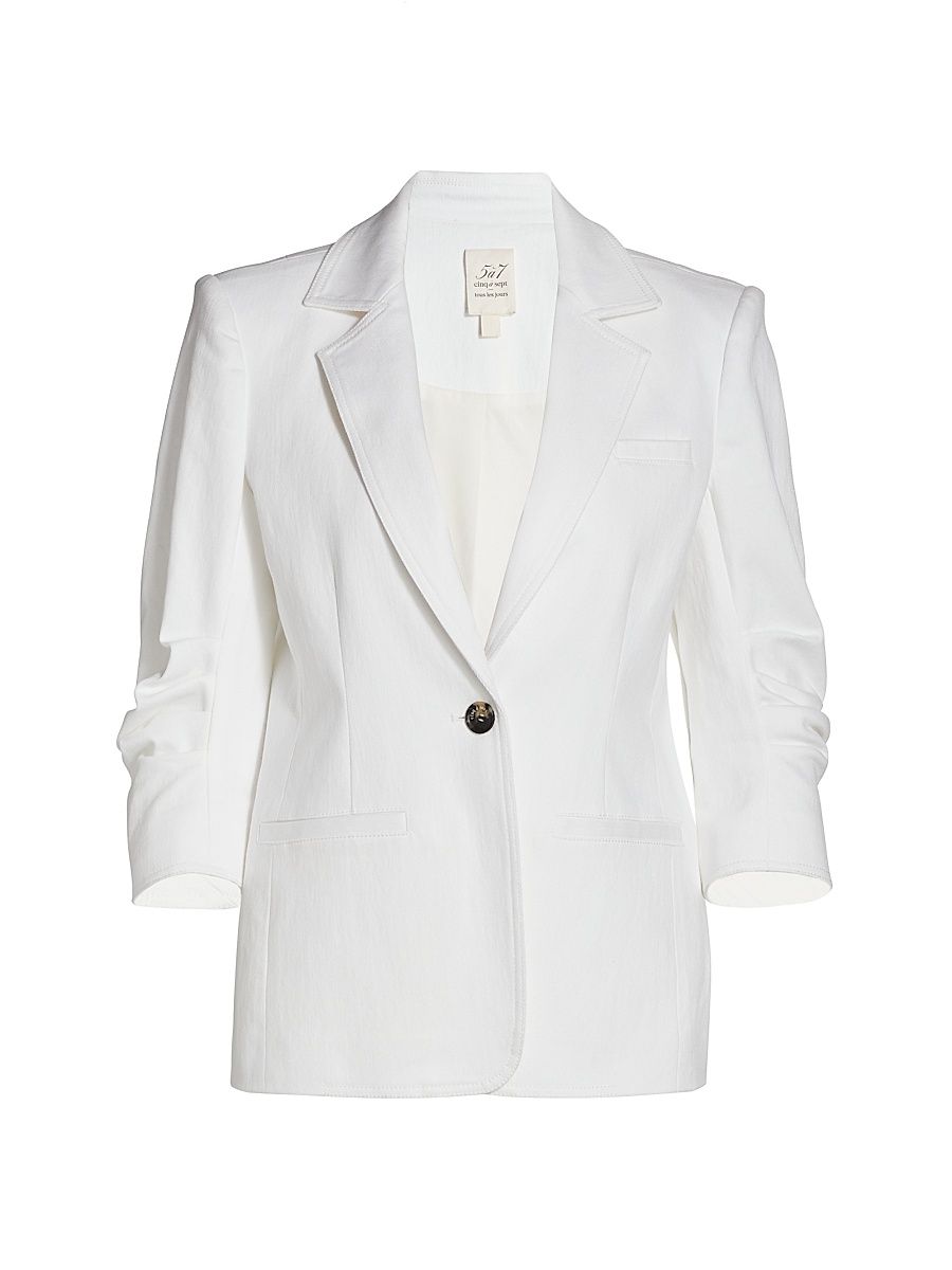 Women's Khloe Denim Blazer - White - Size 10