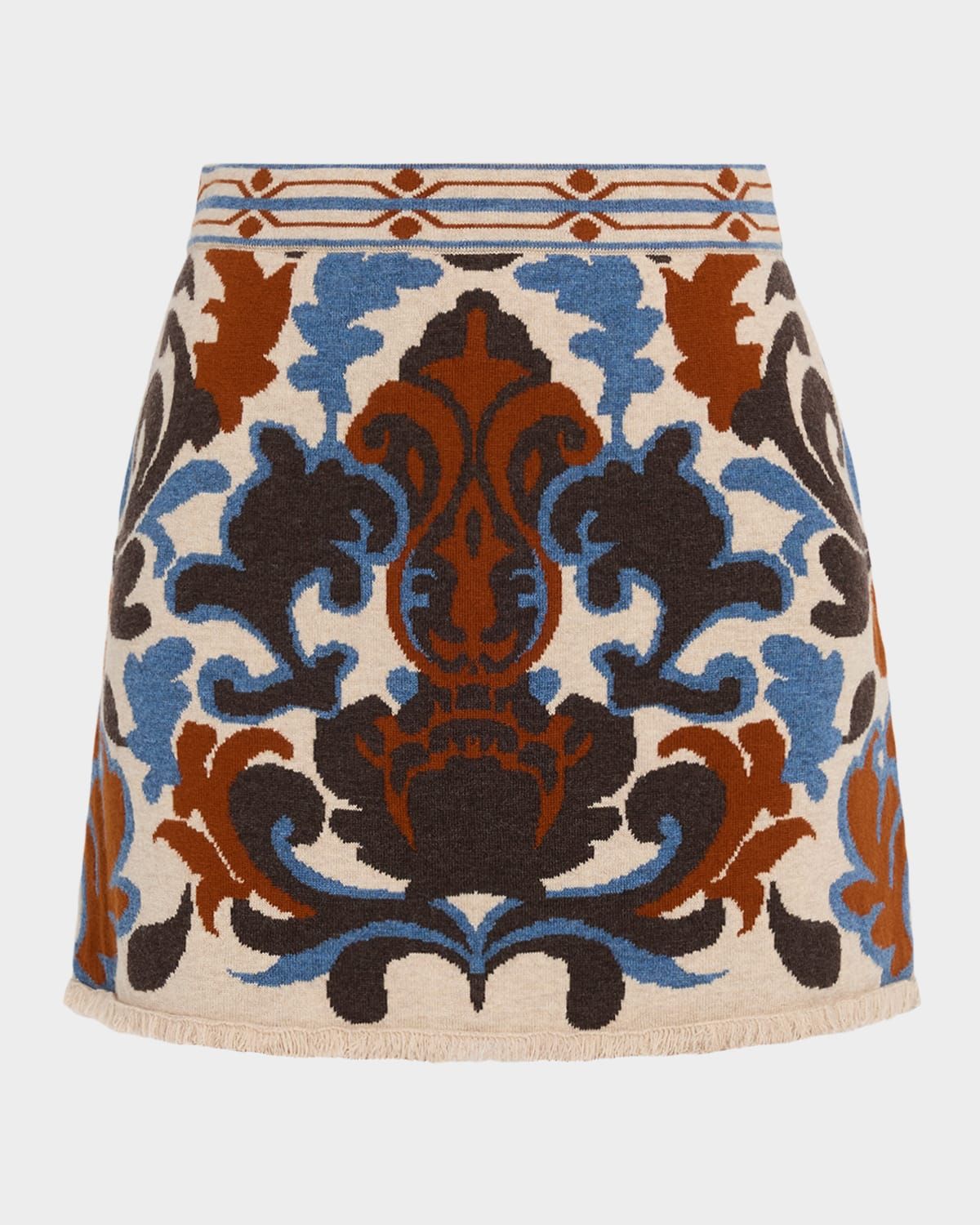 Lindy Jacquard Knit Wool-Blend Mini Skirt
